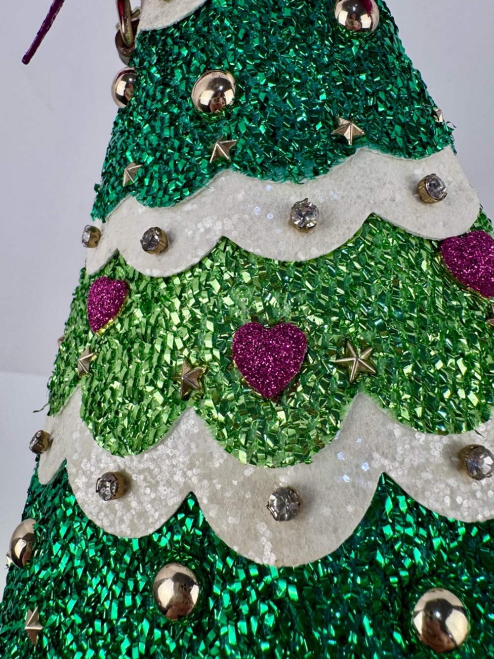 Betsey Johnson Spruce Me Up Cross Body Gold Chain Purse Bag Christmas Tree Zip - Picture 12 of 14